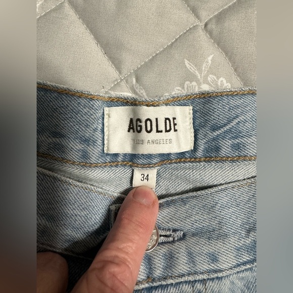 AGOLDE 90’s Mid Rise Loose Fit Jeans, Size 34 (v) - Picture 5 of 9